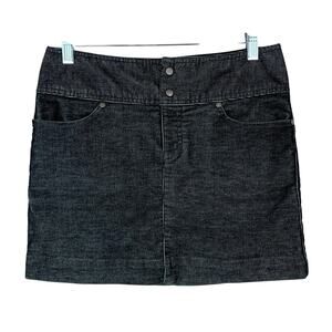 Athleta Corduroy Mini Skirt Black Pockets Women's 4 Petite 4P